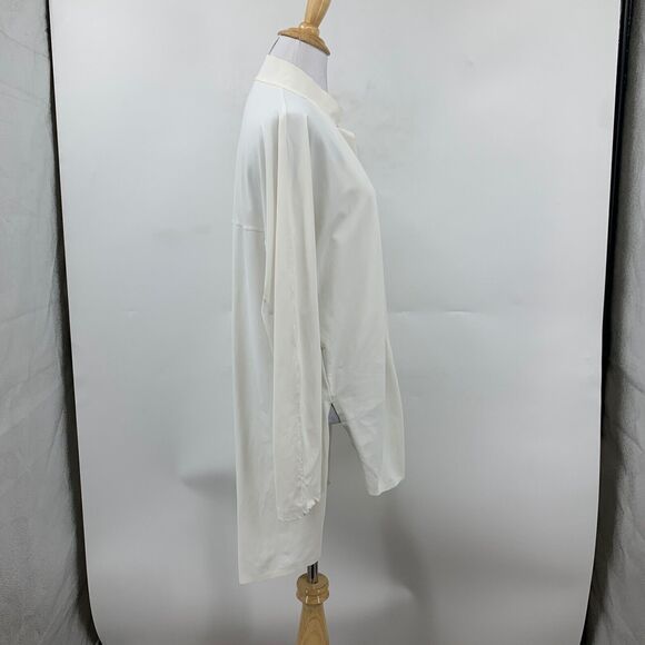 Aday Shirt Women L Large SLIM Fit Mandarin Collar Something Borrowed Snap Button - Picture 8 of 15